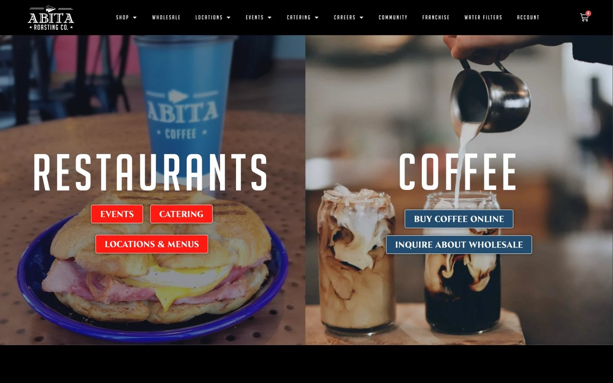 Abita Roasting Co. homepage